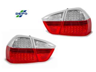 FREE SHIP DEPO BMW E90 4DR SEDAN CLEAR LED TAIL LAMPS  