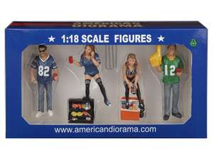 AMERICAN DIORAMA TAILGATE PARTY FIGURE SET OF 4 FIGURES 1/18 77733 