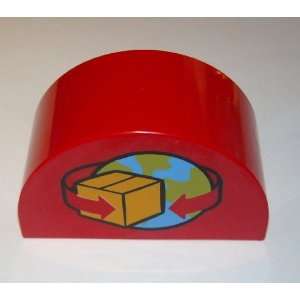  Lego Duplo Red Brick 2 x 4 x 2 Curved Top with Box and 