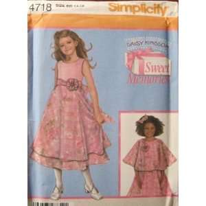   PATTERN 4718 CHILDS DRESS AND CAPELET SIZE AA 3 6