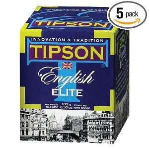 Tipson English Elite Leaf Of Tea Fbop, 100 Gram Packages (Pack of 5 