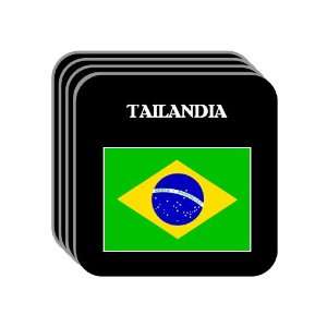  Brazil   TAILANDIA Set of 4 Mini Mousepad Coasters 