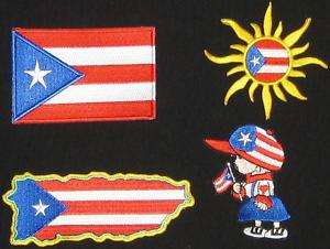 PR PUERTO RICO SAN JUAN PORTO RICO BORICUA FLAG MAP SUN  