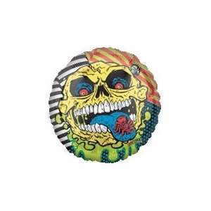  18 Mad Balls Skull Face Mylar Balloon   Mylar Balloon 