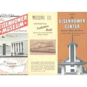  3 Abilene Kansas Brochures Eisenhower & Sculpture Hall 