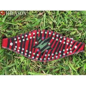 Hilason Bronc Noseband Cowboy Halter With Zebra Hair On Leather And 