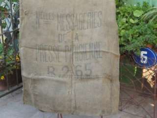 Vintage French Hessian Two Sided Sign Sack  