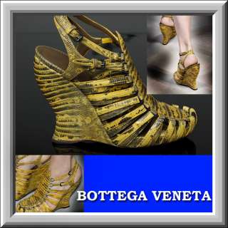 2,300 BOTTEGA VENETA Sculpted LIZARD SANDALS / SHOES w/ Price & Bag 