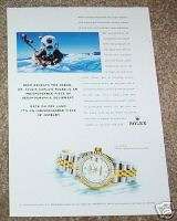 1998 advertising page   Rolex watches Diver Dr Sylvia Earle   PRINT AD
