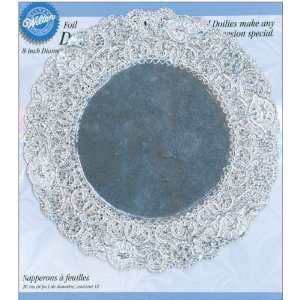  Foil Doilies 8 Silver Circle 12/Pkg