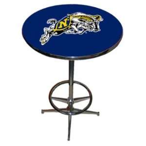  Navy Midshipmen Pub Table with Chrome Foot Rest Sports 