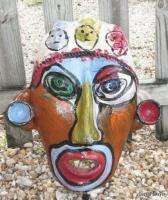 Listed Artist Peter Keil HUGE Painted Mask Painting Signed NR  