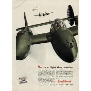  Lockheed P 38, Be So its a fight they want  1942 