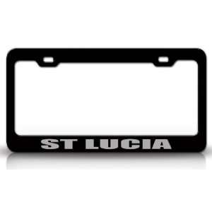  ST LUCIA Country Steel Auto License Plate Frame Tag Holder 