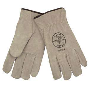 NEW KLEIN TOOLS 40014 LINED COWHIDE DRIVER GLOVES  