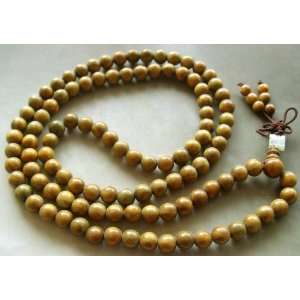   Green Sandalwood Beads Buddhist Prayer Mala Necklace 