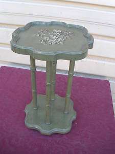 46645 VINTAGE PAINT DECORATED BRANDT PLANT STAND TABLE  