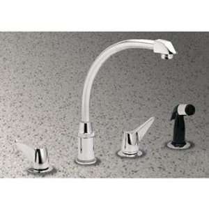   Swing Spout with Aerator and ADA Compliant Chrome Wing Handles with