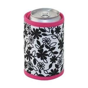  Bag Works Canvas Can Coozie 11.5x4.5 Pink Floral; 3 Items 