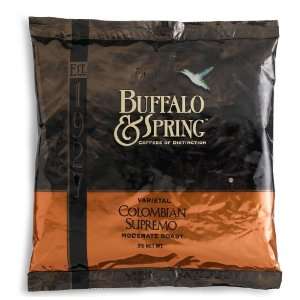 Buffalo & Spring Colombia Supremo, Moderate Roast Whole Bean Coffee, 2 