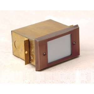 SPJ17 01 MBR Solid Brass Step Light Box and Window Cover Matte Bronze 