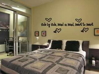 Side by Side Hand Love Heart Wall Art Decal Decor 36  