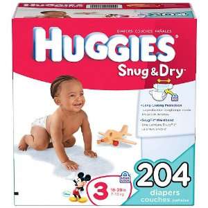  Huggies Snug & Dry Diapers Step 3   204 ct. Baby