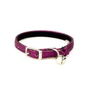   Purple Glitter Cat Collar with Jingle Bell (Large)