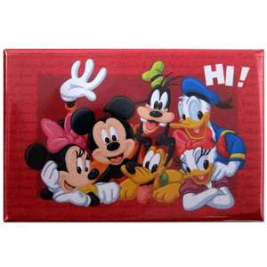 Disney Mickey Mouse and Friends Inside Red Frame Magnet  