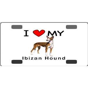  I Love My Ibizan Hound Vanity License Plate Everything 