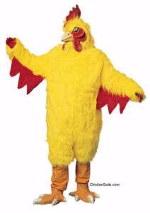 Adult Supreme Chicken Suit Costume   Yellow Mascot  