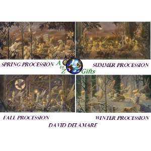   Procession Art Set of the Four Seasons David Delamare