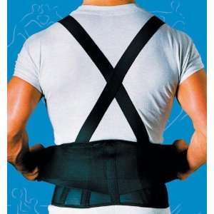  Sportaid 9 Back Belts with Suspenders Black Regular 