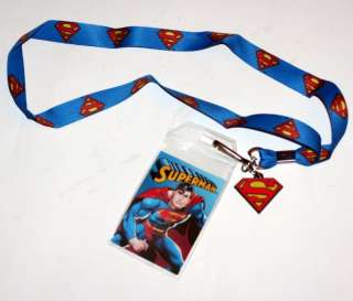 SUPERMAN DC Comics Superhero ID HOLDER LANYARD + CHARM  