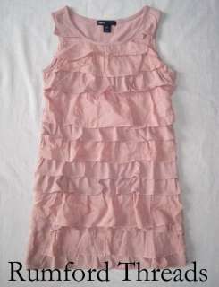 NWT Gap Modern Dance Brick Lane Ruffle Party Dress 4 5 6 7 Pink Gray 