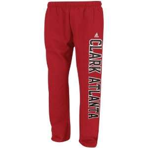  NCAA adidas Clark Atlanta Panthers Red Word Plus Fleece Sweatpants 