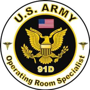 United States Army MOS 91D Operation Room Specialist Decal Sticker 3.8 