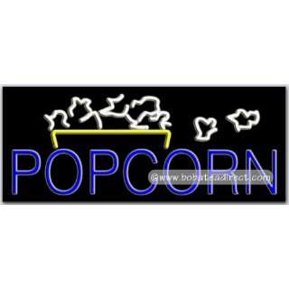 Popcorn, Logo Neon Sign (13H x 32L x 3D)  Grocery 