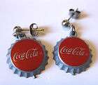 Vintage Plastic Coke Cola Bottle Cap Earrings