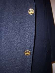 RECENT (F04) Brooks Brothers LORO PIANA S130s navy enamel button 