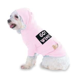 com GOT WINE? Hooded (Hoody) T Shirt with pocket for your Dog or Cat 