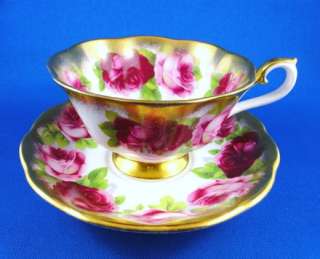   Treasure Chest Series Old English Rose Tea Cup and Saucer Set  
