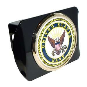 United States Navy USN Black with Gold Plated Eagle Seal 