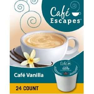 Cafe Escapes Cafe Vanilla Coffee (1 Box of 24 K Cups)  