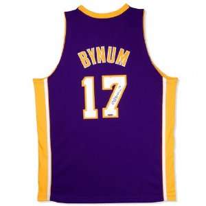 Andrew Bynum Los Angeles Lakers Autographed Purple/Away Jersey  