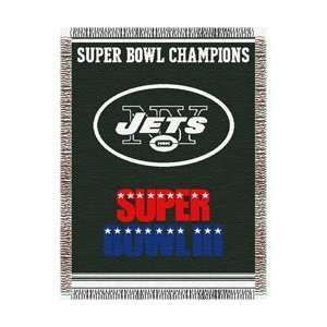  New York Jets Super Bowl Commemorative Woven NFL Tapestry 