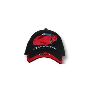 C5 Corvette Blk/Red Car Low Profile Cotton Brushed Twill Hat B&B Tees