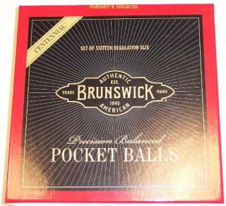 Brunswick Centennial Pool Balls, New, Made in Belgium  