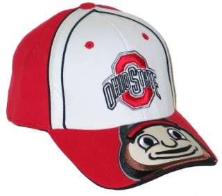 the brutus logo embroidered on the top the back has buckeyes 