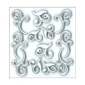  Jolees Cabochons Silver Flourishes